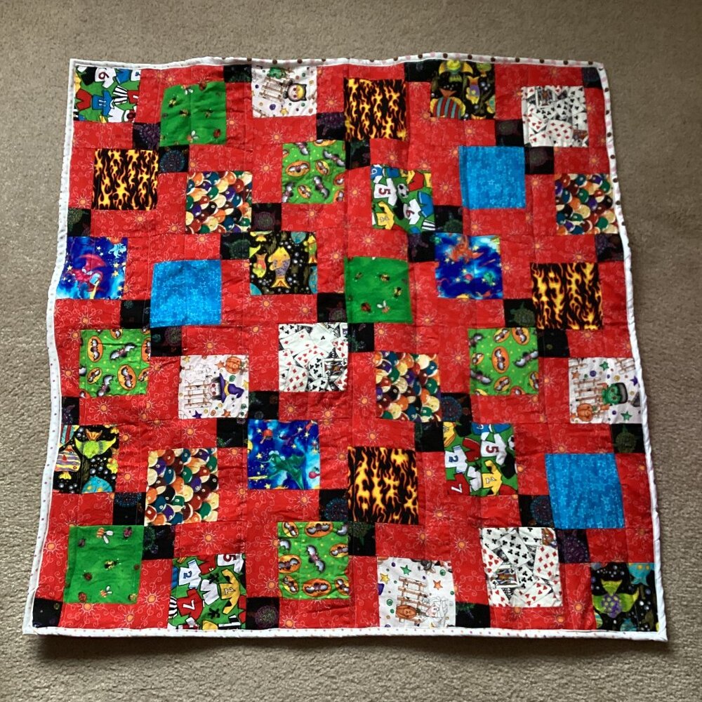 Handmade Baby Quilt Blanket Comforter Crib Size Changing Small Play Mat Cotton